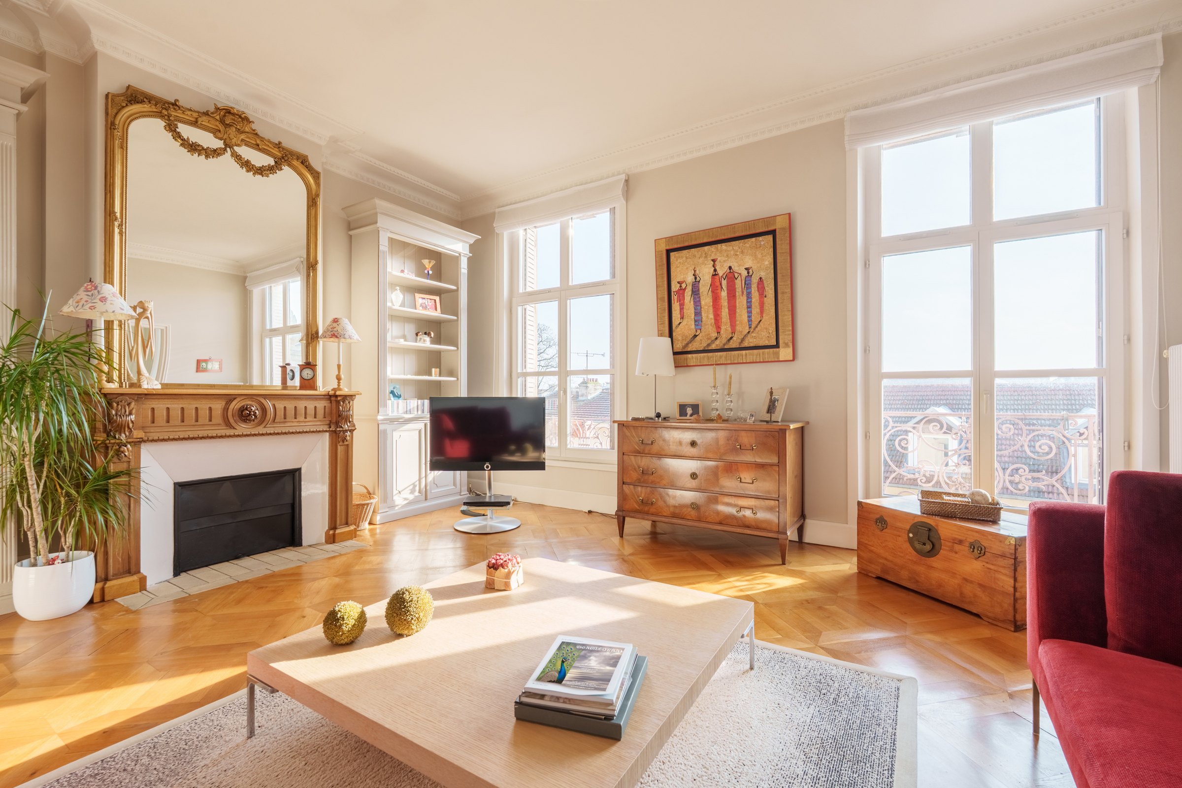 Salon lumineux dans un appartement &agrave; Nancy